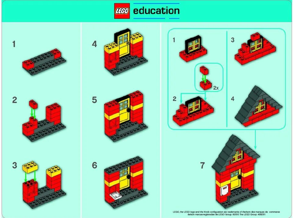 Мир кубиков инструкции по сборке лего Manual Lego set 9311 Education City buildings