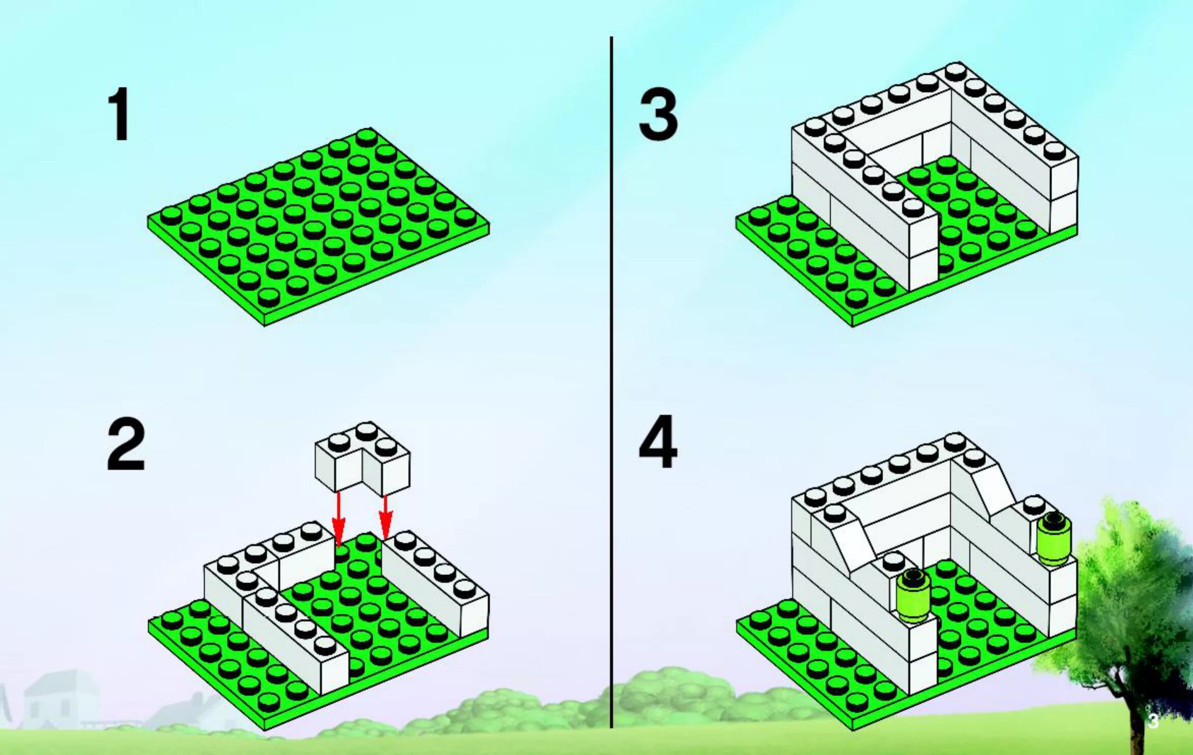 Мир кубиков инструкции по сборке лего Manual Lego Belville - Playful Puppy 7583 (page 3 of 12) (English, German, Dutch