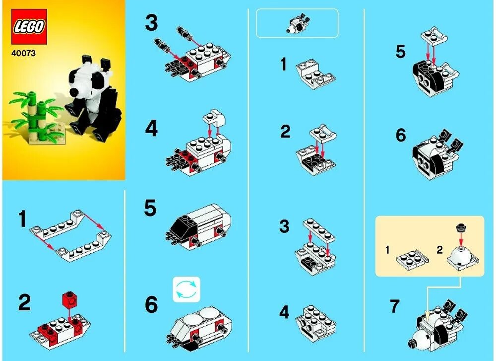 Мир кубиков инструкции по сборке лего View LEGO ® instruction 40073 Panda - LEGO instructions and catalogs library