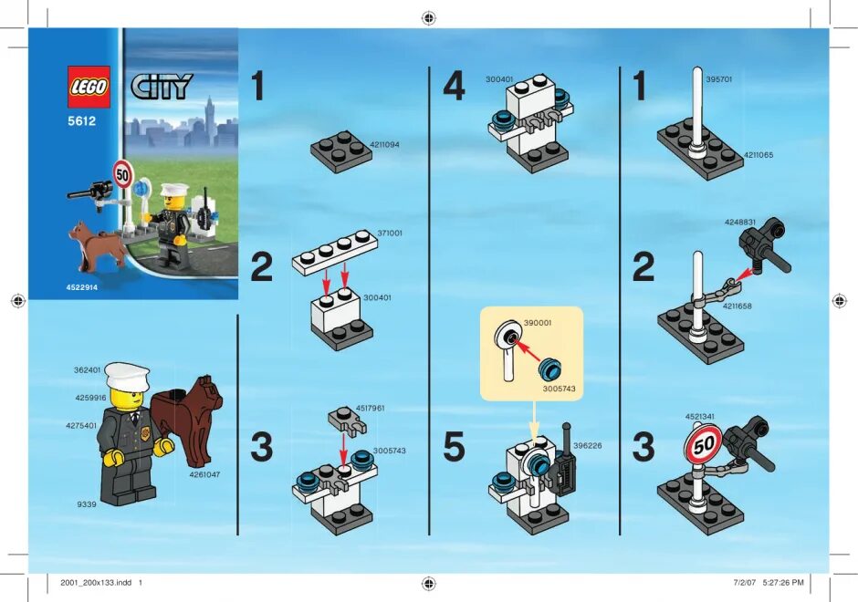 Мир кубиков инструкция по сборке Lego 5612 Полицейский: описание, детали. Инструкция по сборке