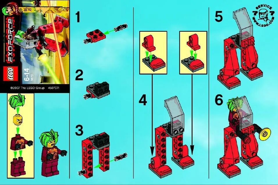 Мир кубиков инструкция по сборке View LEGO ® instruction 3870 Takeshi Walker 1 - LEGO instructions and catalogs l