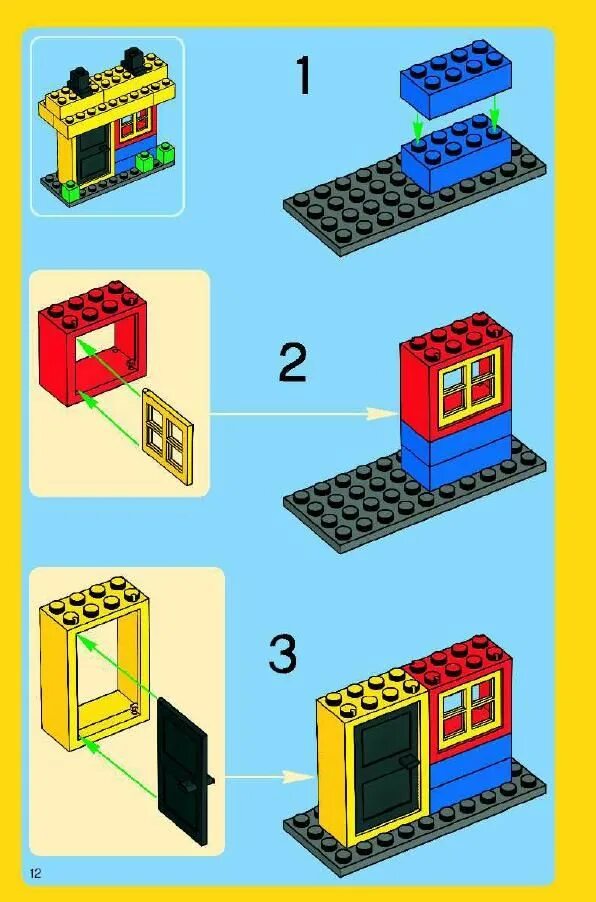 Мир кубиков инструкция по сборке Lego instructions, Lego, Vintage lego