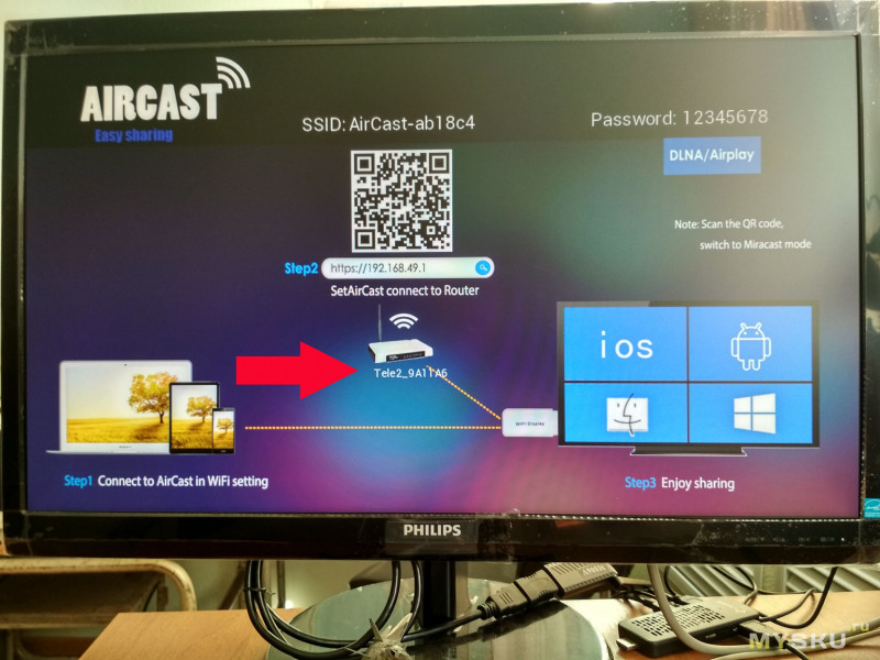 Миракаст как подключить пк к телевизору ТВ приемник AIRCAST - еще один представитель Miracast Wi-Fi (беспроводное подклю