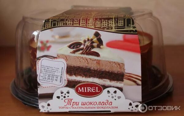 Мирель торты три шоколада фото Отзыв о Торт Mirel Три шоколада Необыкновенно вкусное удовольствие с пугающим со
