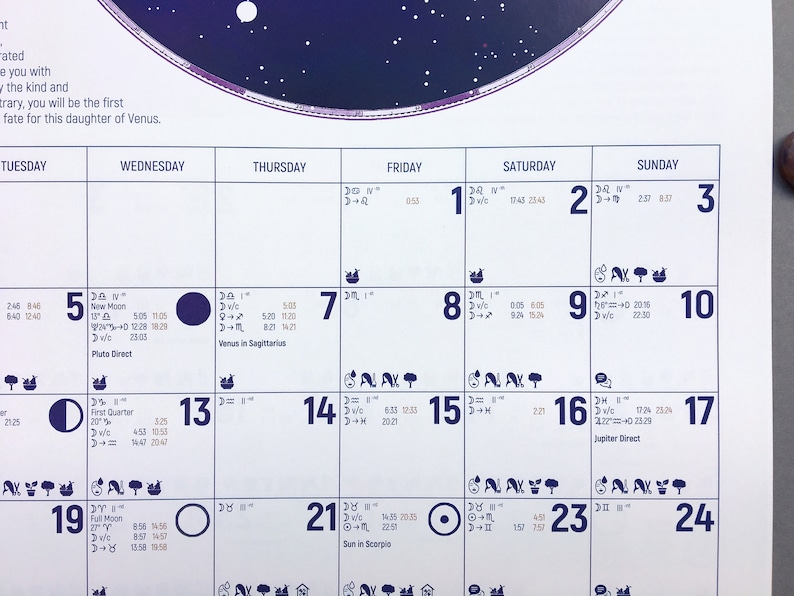 Миркосмоса ру календарь стрижек на сентябрь Wall Calendar 2022 Full Astrology Calendar Lunar Calendar Etsy Denmark