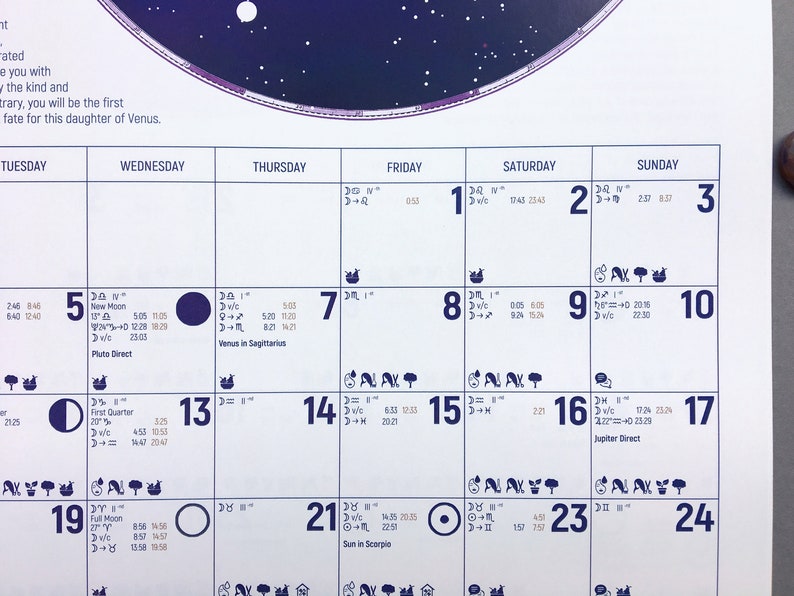 Миркосмоса ру лунный календарь на 2024 год Wall Calendar 2022 Full Astrology Calendar Lunar Calendar Etsy Denmark