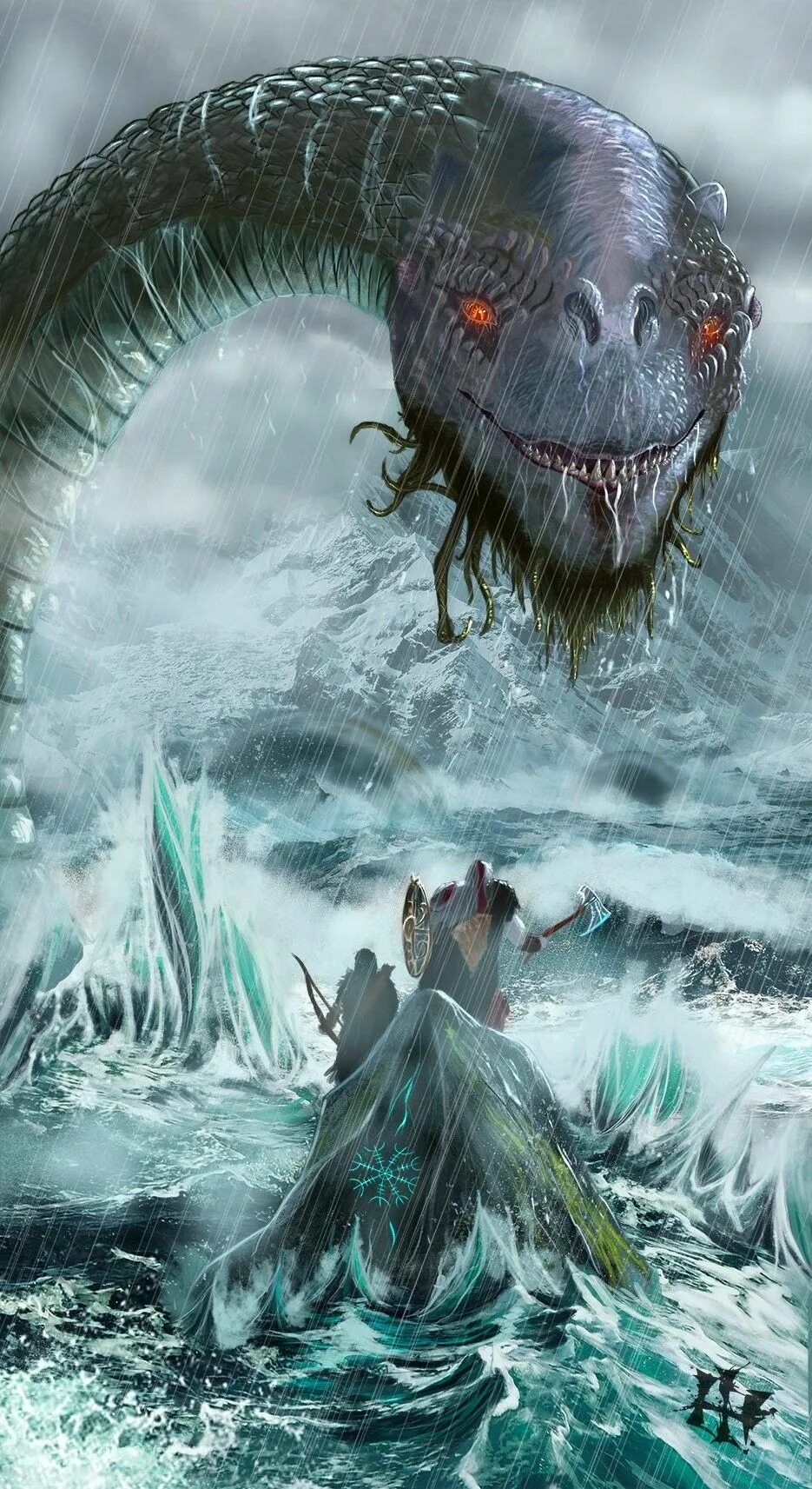 Мировой змей фото Monster Attack in the Ocean