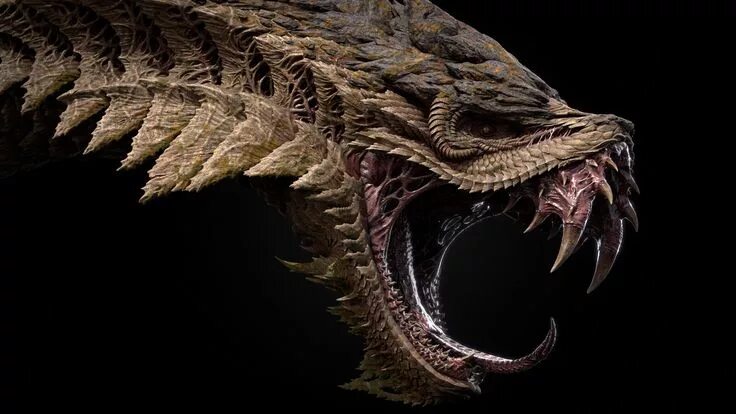 Мировой змей фото JÖRMUNGANDR, Hugo Fredoueil on ArtStation at https://www.artstation.com/artwork/