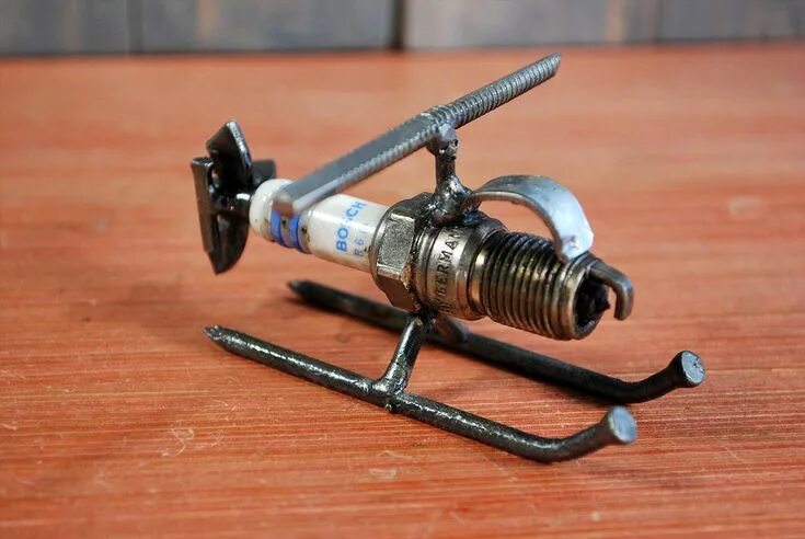 Мировые самоделки Helicóptero de bujía - Etsy México Welding art projects, Welding projects, Metal