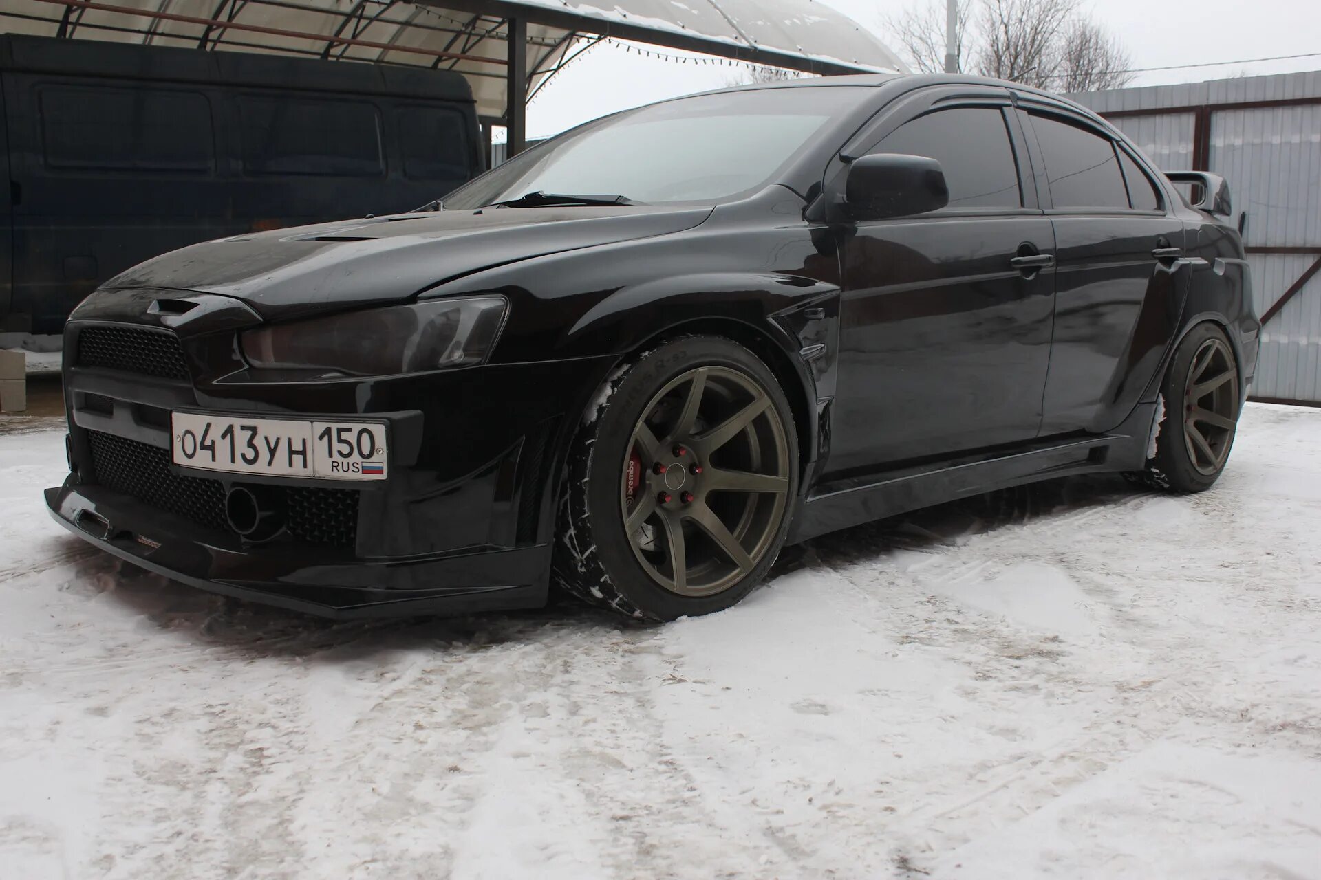 Мицубиси 10 тюнинг фото Крылья Evo X Charge Speed на Lancer X установка - Mitsubishi Lancer X, 2 л, 2008
