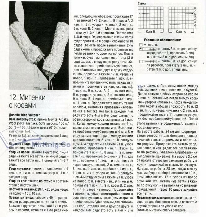 Митенки вязаные спицами схемы и описание Митенки спицами для начинающих: мастер класс и схемы с описанием