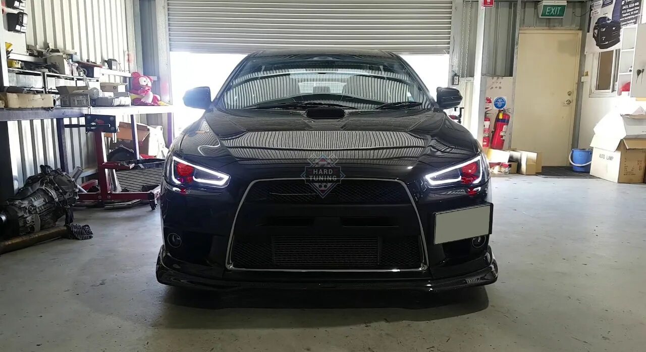 Митсубиси лансер тюнинг фар купить Передние фары DEMON EYE BLACK EDITION Mitsubishi Lancer 10
