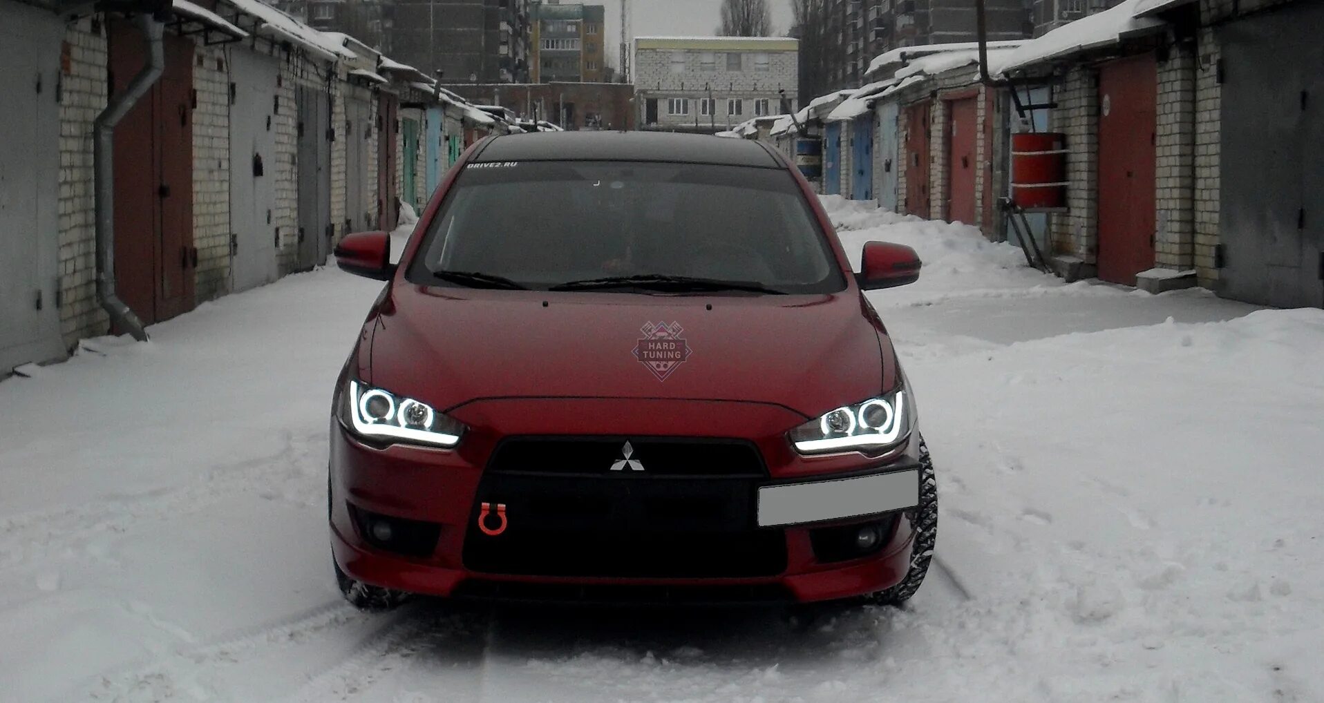 Митсубиси лансер тюнинг фар купить Передние фары AUDI R8 STYLE BLACK Mitsubishi Lancer 10