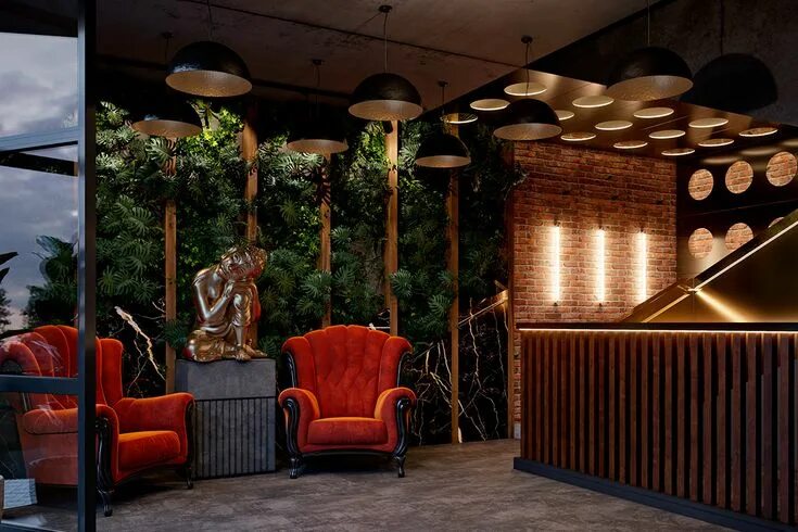 Мияги рест симферополь фото Visualization of restaurant Miyagi Family on Behance Modern restaurant design, T