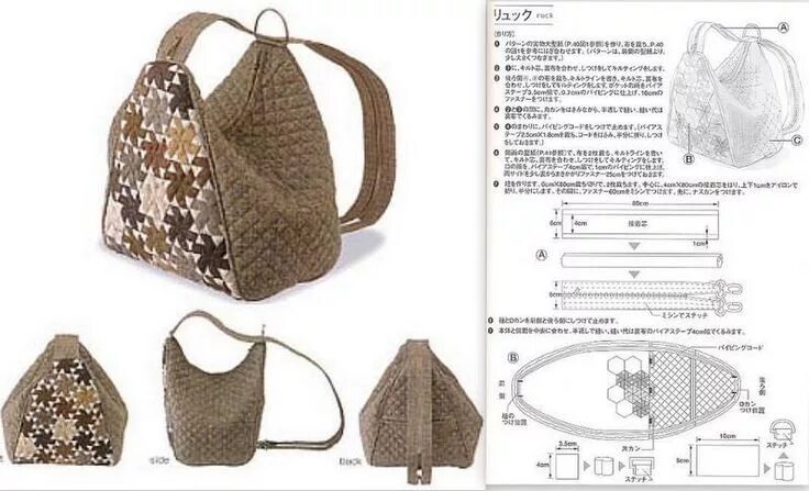 Мк с выкройками рюкзака сумки Log In or Sign Up to View Bag pattern, Fabric bags, Purses and bags