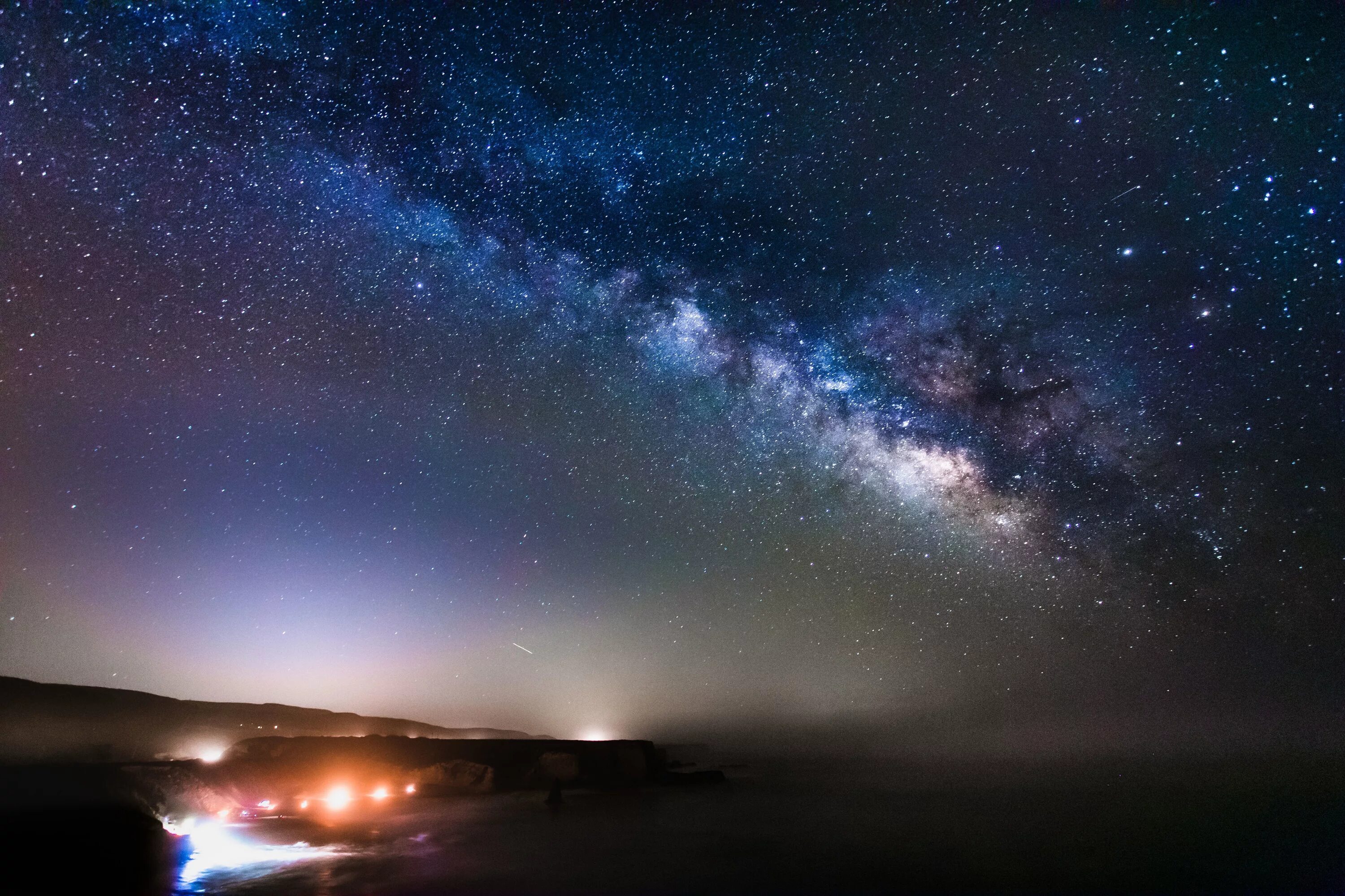 Млечный космос фото Wallpaper : night, water, nature, sky, stars, Milky Way, atmosphere, spiral gala