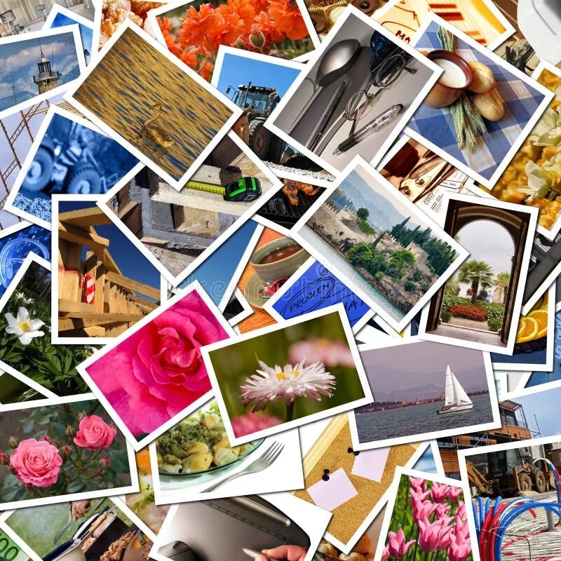 Много фото на одном листе Postcards collection stock photo. Image of snaps, collage - 13091158