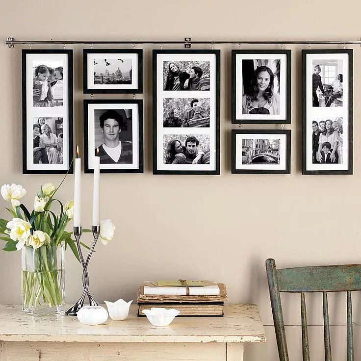 Много фото на стену Gallery Photo Collection - instead of vertical - horizontal for longer hallway a