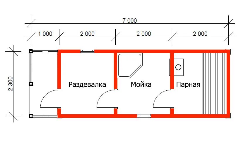 Мобильные бани чертежи Мобильная баня 2.3х7 Великий Новгород - 150000 руб.