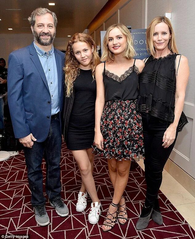 Мод апатоу фото Maude Apatow supported by Judd Apatow and Leslie Mann at film premiere Leslie ma