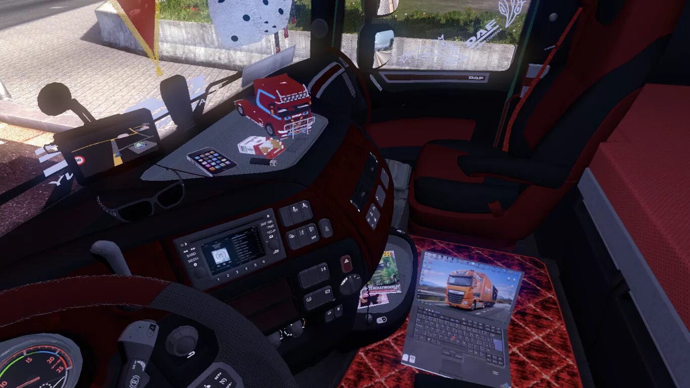 Мод для етс 2 на тюнинг салона Скачать ETS 2 "DAF Euro 6 - Аксессуары салона"