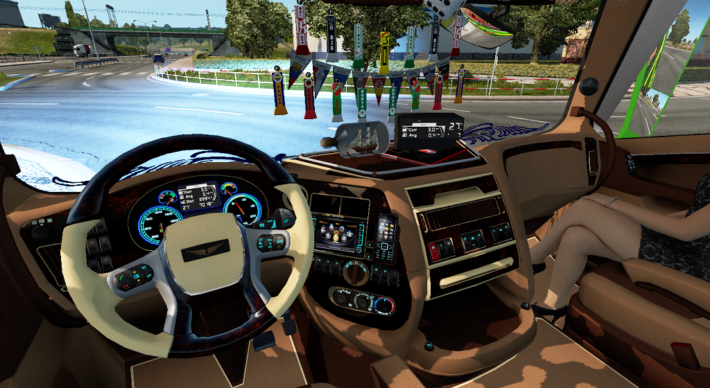 Мод для етс 2 на тюнинг салона Скачать Euro Truck Simulator 2 "DAF EVO WING V12"