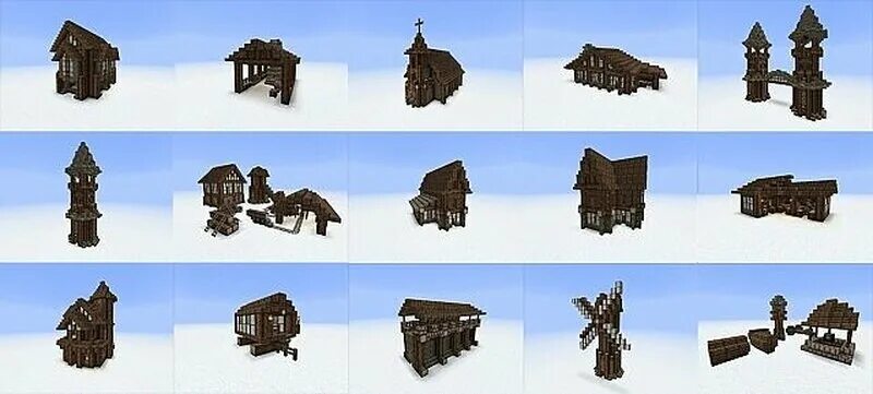 Мод на схемы домов Medieval Pack FREE Minecraft Map