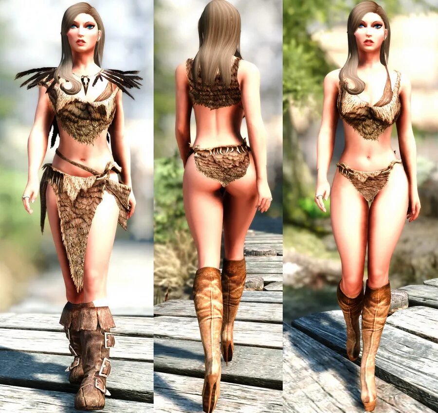 Мод unp женские тела Реплейсер женского снаряжения / Female Outfit Replacer CBBE BHUNP - Броня и одеж