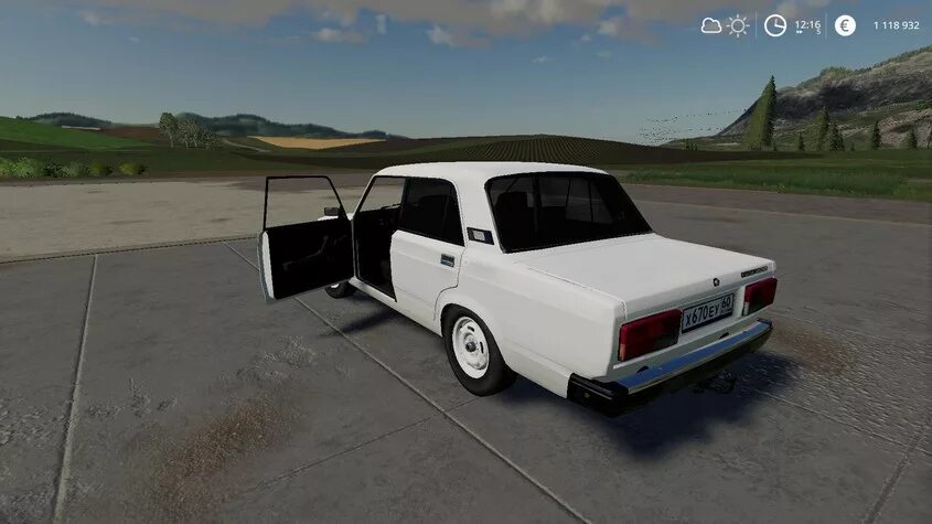 Мод ваз тюнинг Мод "ВАЗ-2107 Белый" для Farming Simulator 2019