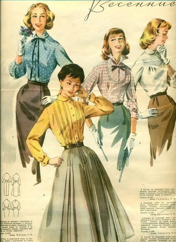 Мода 1958 года в ссср фото В СССР не было моды? Стиль 50, Винтажные швейные выкройки и Ретро
