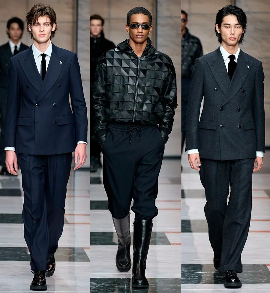 Мода 2024 мужская одежда тенденции фото Мужская коллекция Giorgio Armani осень-зима 2023-2024
