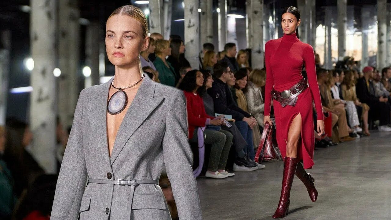 Мода 2024 женская осень фото Michael Kors мода в Нью-Йорке Осень Зима 2023/2024 Одежда и аксессуары - YouTube