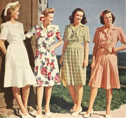 Мода 40 50 годов женская How We Wear Vintage // 1940's 1940s fashion, 40s fashion, 1940s fashion women
