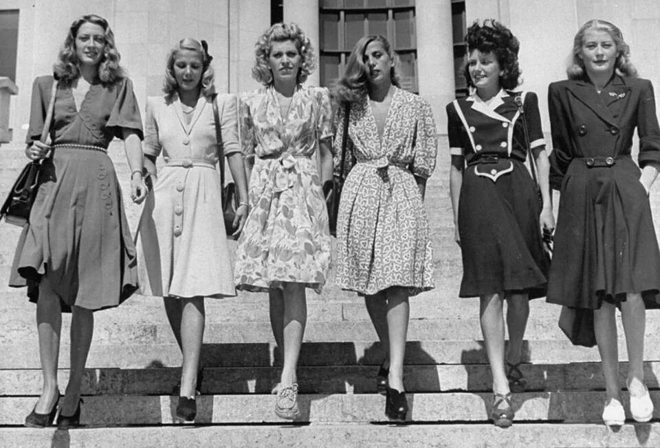 Мода 40 фото Мода 40-х годов для женщин и мужчин - стиль одежды 1940-х годов