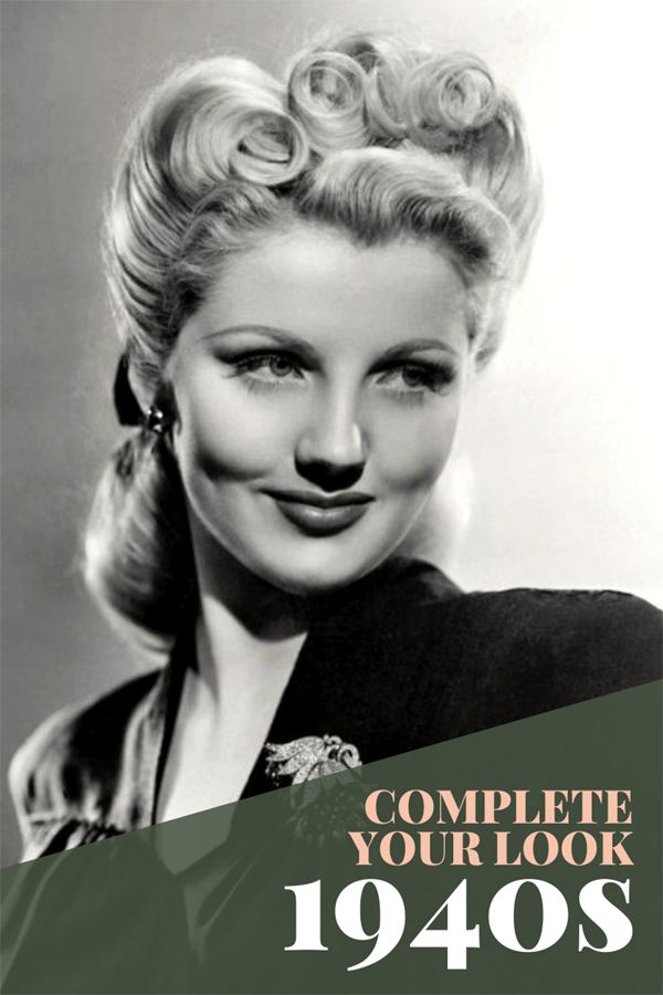 Мода 40 годов прически Complete Your Look 1940s 1940s hairstyles, Hairstyle 1940, 40s hairstyles