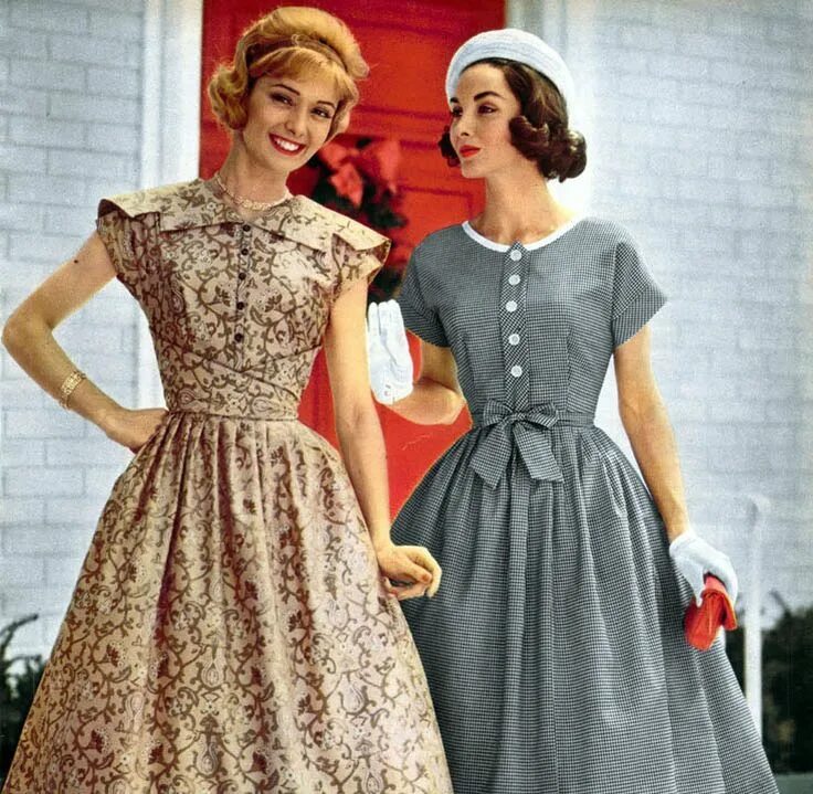 Мода 50 х фото Fashion in the 1950s: Clothing Styles, Trends, Pictures & History Vintage fashio