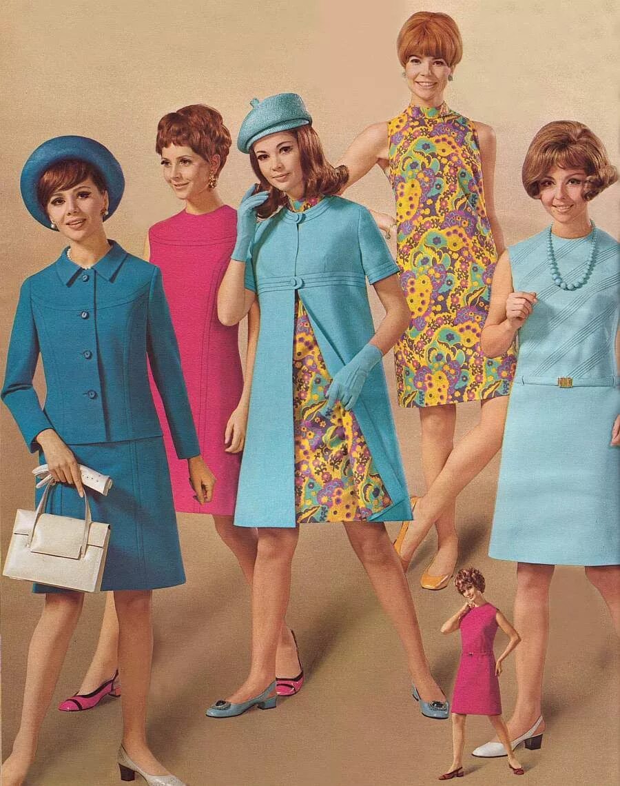 Мода 60 70 годов фото Fashion Show: Мода 1960-х годов (1967-1968 гг) Стиль ретро, Старая одежда, Истор