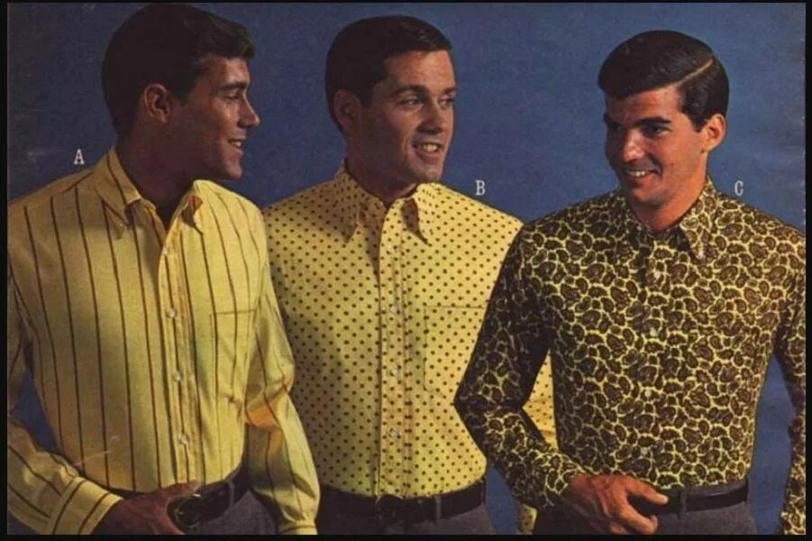 Мода 60 годов фото мужчины Миниатюрные акварели на чайных пакетиках Mens shirt dress, Vintage shirt dress, 
