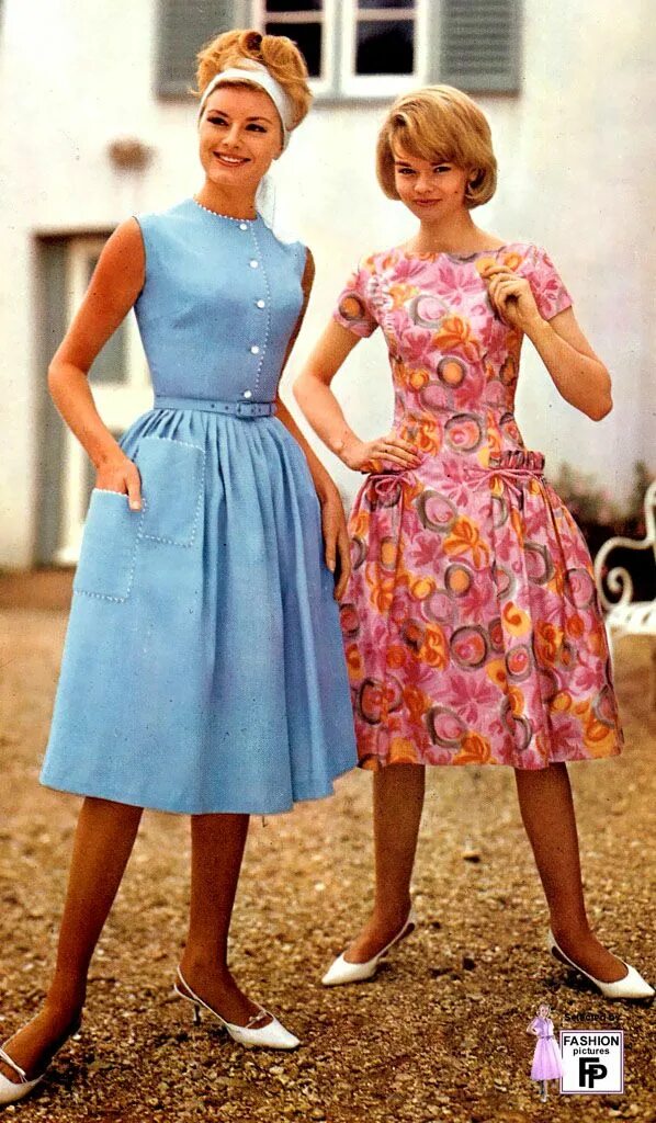 Мода 60 х фото платья Summer sleeveless dresses in 1963 - Fashion Pictures Vintage 1950s dresses, Retr