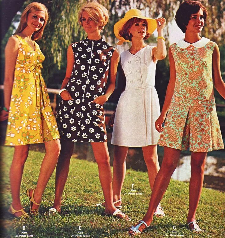 Мода 70 х фото платья Wards 69 ss summer dresses 60s fashion dresses, Dress style names, Sixties fashi