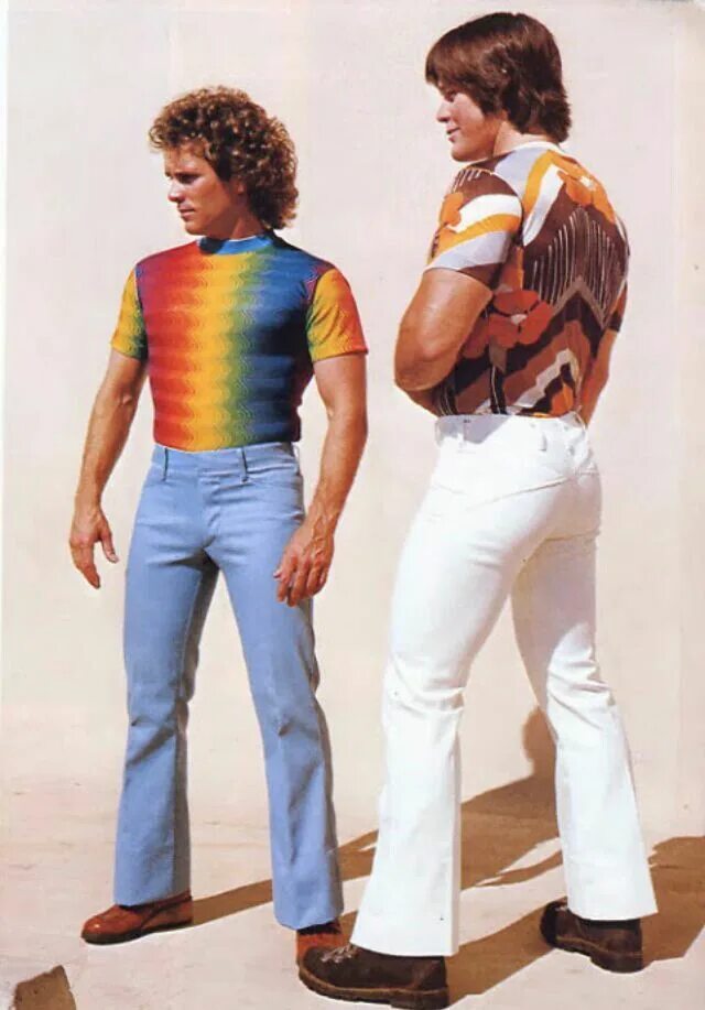 Мода 70 мужчины фото 70s Men's Fashion rainbow shirt 70s fashion men, 70s fashion trending, Fashion