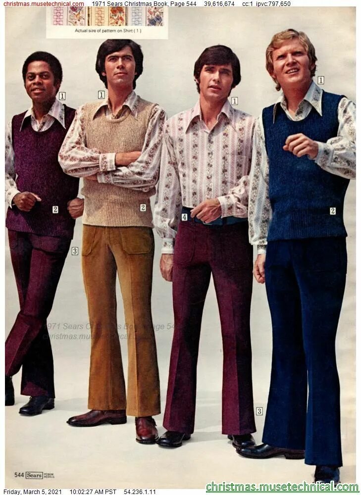 Мода 70 мужская ссср 1971 Sears Christmas Book, Page 544 - Catalogs & Wishbooks 70s fashion men, Retr