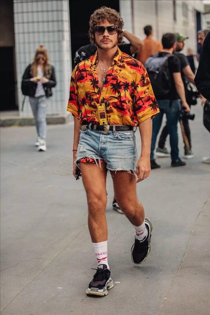 Мода 80 90х мужская PMFW SS19 Street Style Fashion week hommes, Tenue année 80, Fashion week