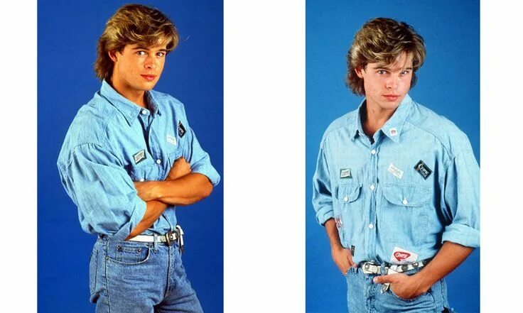 Мода 80 90х мужская Brad Pitt's 11 Best '80s Glamour Shots Brad pitt, Brad pitt young, Glamour shots