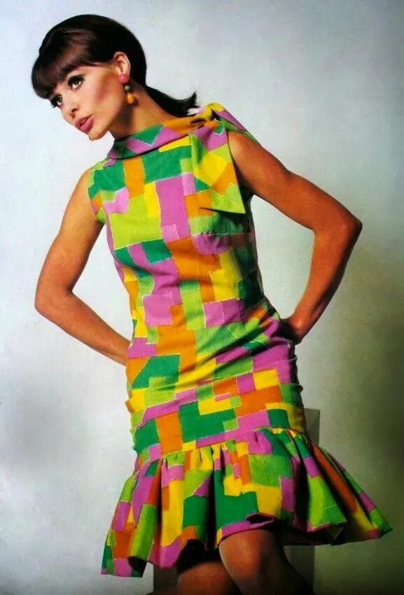 Мода 80 х годов фото платья Günther Moden (Germany) July 1967 60s fashion, 1960s fashion, Sixties fashion