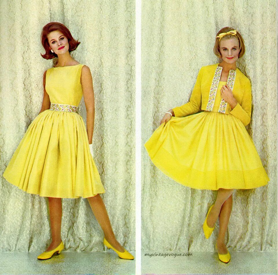 Мода 80 х годов фото платья Seventeen Magazine October 1962, photo by Carmen Schiavone myvintagevogue.com Vi