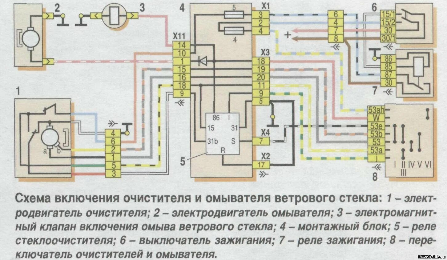 Мотор стеклоочистителя ваз схема подключения схема дворников приора 2 - avtogaz16.ru