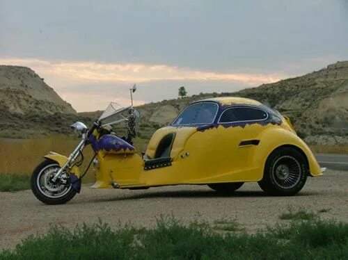 Мотоцикл фольксваген фото Custom VW Beetle Trike - 1987 Kawasaki Ninja Motorcycle Vw trike, Trike motorcyc