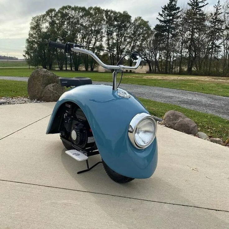 Мотоцикл фольксваген фото Mini Scooters Designed Using Original Volkswagen Beetle Parts Volkswagen beetle,