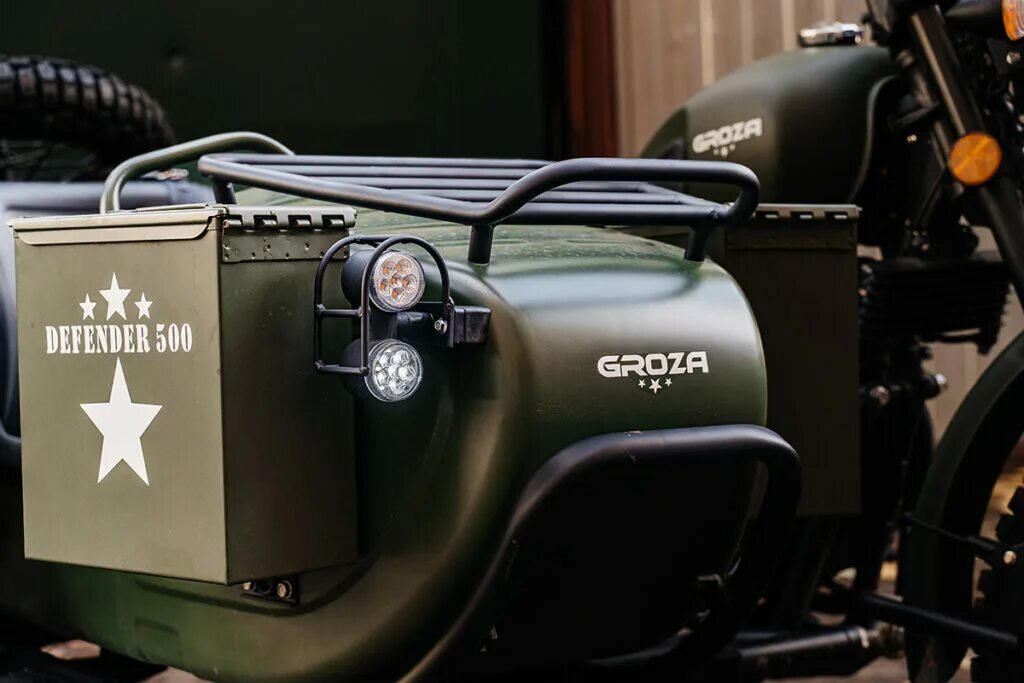 Мотоцикл гроза фото Мотоцикл дорожный с коляской GROZA (Гроза) DEFENDER 500 (4T EFI) (2023 г.) с ПТС